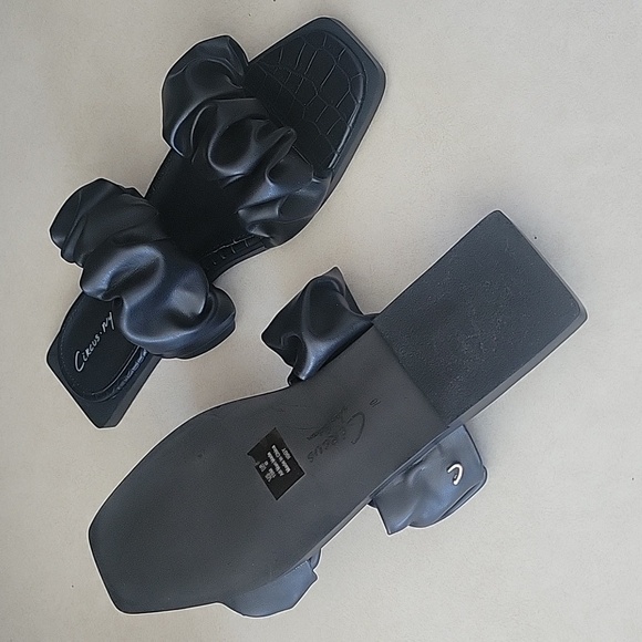 NEW! CIRCUS BY SAM EDELMAN Iggy Ruched Flat Slide Sandals 10. - Picture 6 of 8